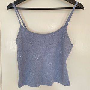 Vintage 90s Victoria Secret 100% Blue Cotton Tank Top Size M